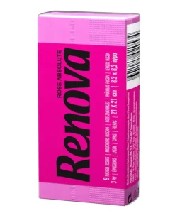 Pappersnäsdukar-Renova Röda etiketter rosa näsdukar 6x9 st