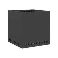 vidaXL Rökfri utomhusfoajé - - 48x48x50 cm - Svart - Stål - Max temperatur 600 ℃ - Dubbelväggad luftflöde