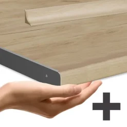 Monteringsfärdiga Kök & Pentryn-R-Line kök, 240 cm, PT Ek, Sonoma/vit, Vicco