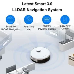 Robotdammsugare-Robot Dammsugare Mopping - LIECTROUX - M70 PRO - 5000Pa - Automatisk Tömning Station - Laser