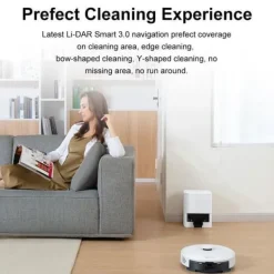 Robotdammsugare-Robot Dammsugare Mopping - LIECTROUX - M70 PRO - 5000Pa - Automatisk Tömning Station - Laser
