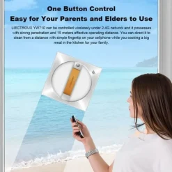 Robotdammsugare-Robot Fönsterskrapa - LIECTROUX - YW710 - Dubbel Spraying - Röstassistent - Hastighet 3,5 minm