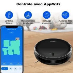 Robotdammsugare-Robotdammsugare - LIECTROUX - L200 - Vatten- och dammsugning - Autonomi 120 min - Anslut IoT