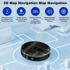 Robotdammsugare-Robotdammsugare - Liectroux - N7S-U - Gyroskopnavigation - Batteri 4400mAh - Fuktig/Torr rengöring