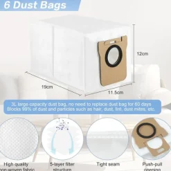 Robotdammsugare Tillbehörskit för Xiaomi X20 Pro/X20 Max