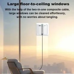 Rengöringsmedel-Robotfönsterputsare - LIECTROUX - S9 - 9000 Pa - Dubbel roterande borstar - App & fjärrkontroll