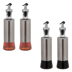 Olje- & Vinägerbehållare-Robust vinäger- och oljedispenserset med 4