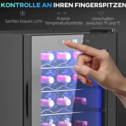 Vinkylar-Rootz 20 flaskan litet vinkylskåp - mini dryck kylare - tyst kylning - 53l kapacitet - 43W x 45d x 64h cm