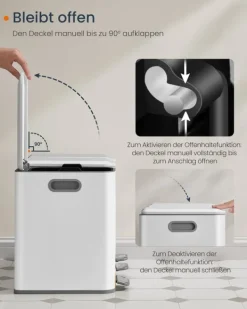 Soptunnor & Papperskorgar-Rootz Colorful Steel 3-fack papperskorg - Avfallsbehållare - Återvinningsbehållare - Innerhink av PP-plast - 60,5 cm x 38,8 cm x 42,7 cm