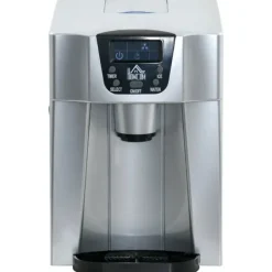 Rootz Köksmaskiner - Iskubmaskin - Dispenser - Iskulor - Självrengörande - Isbricka - Isskopa - ABS-stål - Silver - 25,2 cm X 38,9 cm X 36,3 cm