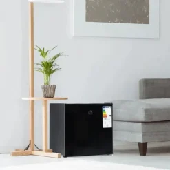 Kylskåp-Rootz Minifrys - 35 L frysbox - Minikylskåp - Minikyl - 5-nivå temperaturkontroll - Stål, plast - Svart - 47W x 44,2D x 48,8H cm