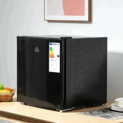 Kylskåp-Rootz Minifrys - 35 L frysbox - Minikylskåp - Minikyl - 5-nivå temperaturkontroll - Stål, plast - Svart - 47W x 44,2D x 48,8H cm