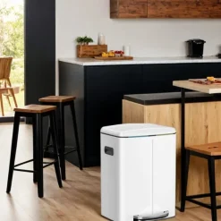 Rootz -skräpseparationssystem - Avfallsbink - Trash Can - Hållbart stål - 44,5 x 36 x 60 cm