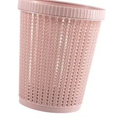 Soptunnor & Papperskorgar-Rosa rund imiterad rotting papperskorg - Täcklös hemsoptunna