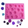 Bakning-Rosor 21st Blommor Silikonform Gjutform Bakform Choklad