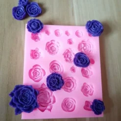 Bakning-Rosor 21st Blommor Silikonform Gjutform Bakform Choklad