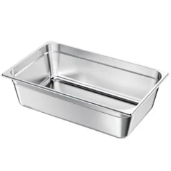 Rostfri ångpanna, Fullstorlek 145mm djup, 20,5L, Anti-Jam, återanvändbar för restaurang, hotell, hem, fest, 1-pack