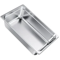 Rostfri ångpanna, Fullstorlek 145mm djup, 20,5L, Anti-Jam, återanvändbar för restaurang, hotell, hem, fest, 1-pack