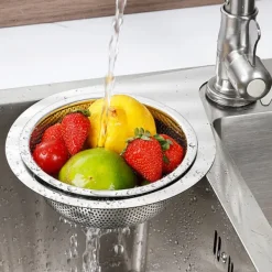 Rostfritt durkslag 14cm