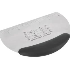 Rostfritt Stål Bakskrapa Hackare Mjöl Bakverksskärare Bakverk Skala Mätning Bakverktyg Kök Bakeware Svart