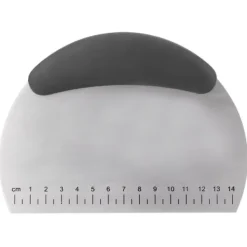 Rostfritt Stål Bakskrapa Hackare Mjöl Bakverksskärare Bakverk Skala Mätning Bakverktyg Kök Bakeware Svart