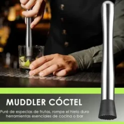 Verktygsset För Drinkar-Rostfritt stål cocktailblandningssked, muddler och jiggerset för hembartending