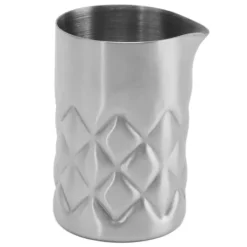 Drinkshakers & Drinkverktyg-Rostfritt stål cocktailblandningsglas med rutmönster och yttre skala - perfekt för fester och picknick