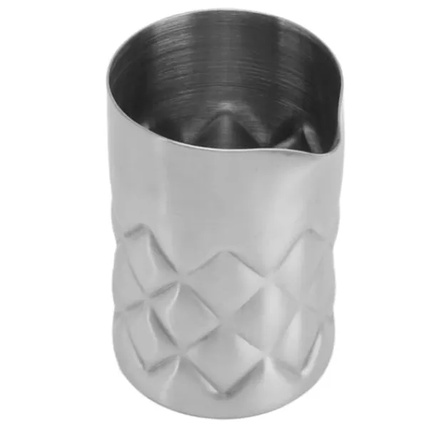 Drinkshakers & Drinkverktyg-Rostfritt stål cocktailblandningsglas med rutmönster och yttre skala - perfekt för fester och picknick