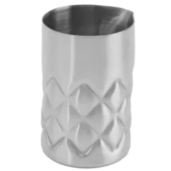 Drinkshakers & Drinkverktyg-Rostfritt stål cocktailblandningsglas med rutmönster och yttre skala - perfekt för fester och picknick