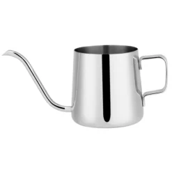 Rostfritt Stål Droppkaffekanna Lång Svanhalspipa Vattenkokare Kopp Teverktyg (Silver 250ml)