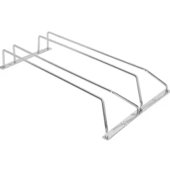 Vinflaskhållare-Rostfritt stål dubbelrad vinglas Ställvaruställ Hängande Stemware Hållare under skåpM