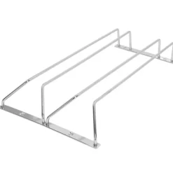 Vinflaskhållare-Rostfritt stål dubbelrad vinglas Ställvaruställ Hängande Stemware Hållare under skåpM