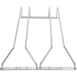 Vinflaskhållare-Rostfritt stål dubbelrad vinglas Ställvaruställ Hängande Stemware Hållare under skåpM