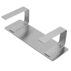 Köksorganiserare-Rostfritt Stål Enkelt Stekpanna Lock Rack Kök Förvaringshållare Silver