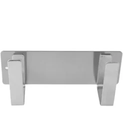 Köksorganiserare-Rostfritt Stål Enkelt Stekpanna Lock Rack Kök Förvaringshållare Silver