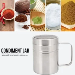 Salt- & Pepparströare-Rostfritt stål kökskrydda burk hushållskryddor peppar salt kryddflaska