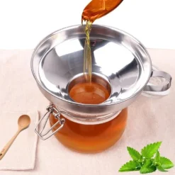 Rostfritt stål Konservtratt med bred mun Köksmatlagningsredskap Prylar Tratt med handtag för sylt