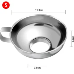 Rostfritt stål Konservtratt med bred mun Köksmatlagningsredskap Prylar Tratt med handtag för sylt