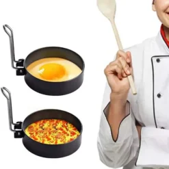 Rostfritt stål Non-Stick Egg Shaper Ringar - Set med 2, köksredskap