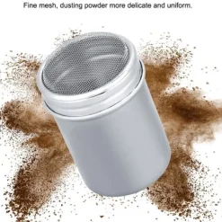 Sockerströare-Rostfritt Stål Pulver Shaker Kanna Kakao Socker Kaffe Peppar Krydda (Konkav S)