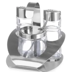 Salt- & Pepparströare-Rostfritt stål saltpeppar senapskryddset - Hendi 465332