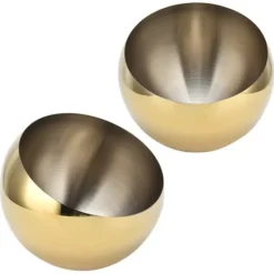 Rostfritt Stål Sockerskål Sned Kryddkanna Polerad Borstad Skål För Servering Socker Peppar Salt Krydda