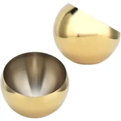 Rostfritt Stål Sockerskål Sned Kryddkanna Polerad Borstad Skål För Servering Socker Peppar Salt Krydda