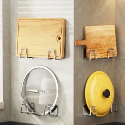 Köksorganiserare-Rostfritt Stål Svamphållare - Borstad Finish, Självhäftande för Köksbänk