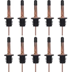 Flaskstopp & Flaskförslutare-Rostfritt stål vinhällarpropp set - 10 st (roseguld svart)