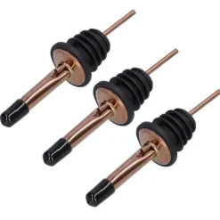 Flaskstopp & Flaskförslutare-Rostfritt stål vinhällarpropp set - 10 st (roseguld svart)