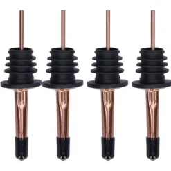 Flaskstopp & Flaskförslutare-Rostfritt stål vinhällarpropp set - 10 st (roseguld svart)