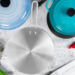 Portabla Spisar-Rostfritt stål värmespridare Induktionsplatta Adapter - 20cm