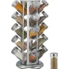 Roterande kryddställ med 20 glasburkar