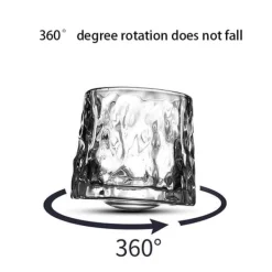 Glas-Roterande Whiskyglas / tumblerglas 360 graders